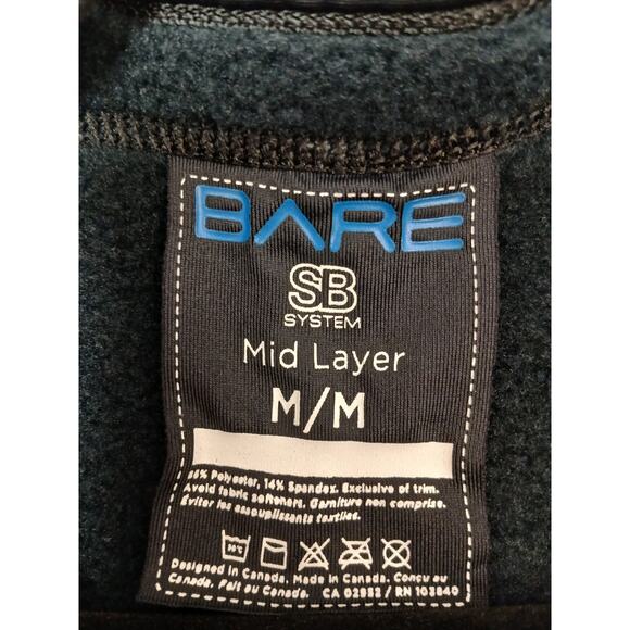 BARE SB System Mid-Layer Drysuit Scuba Diving Exposure Undergarment Vest Mens M - Picture 10 of 10